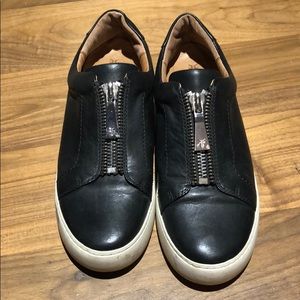 Black Frye Zip Up Shoes